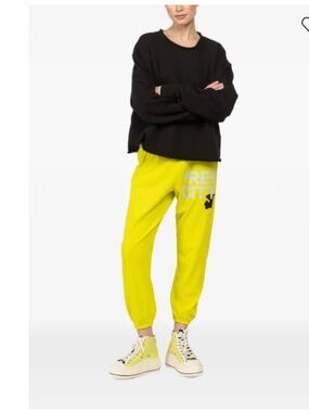 Free City Logo Sweatpants in Art Yard Yellow  XS NWOT